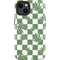 Marijuana Green Checkered iPhone 15 Plus Impact Case