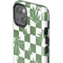 Marijuana Green Checkered iPhone 15 Plus Impact Case