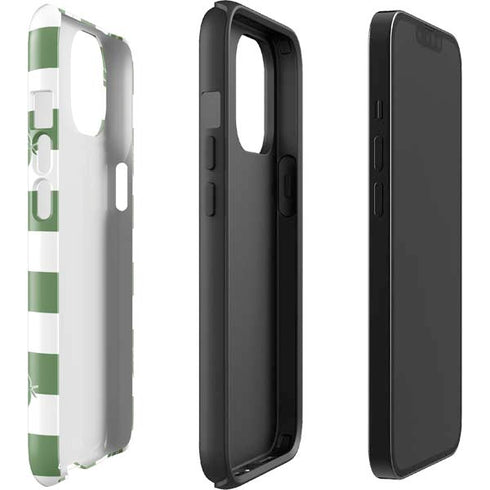 Marijuana Green Checkered iPhone 14 Plus Impact Case