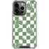 Marijuana Green Checkered iPhone 14 Pro Clear Case