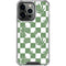 Marijuana Green Checkered iPhone 15 Pro Clear Case