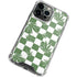 Marijuana Green Checkered iPhone 15 Pro Clear Case