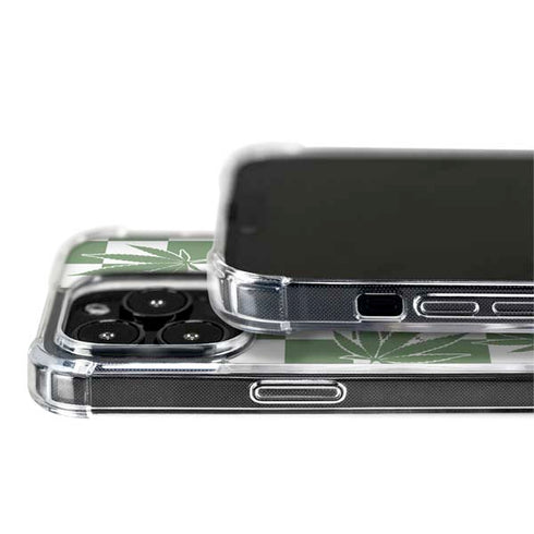 Marijuana Green Checkered iPhone 14 Pro MagSafe Case