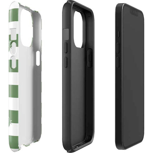 Marijuana Green Checkered iPhone 14 Pro Max Impact Case
