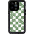 Marijuana Green Checkered iPhone 14 Pro Waterproof Case