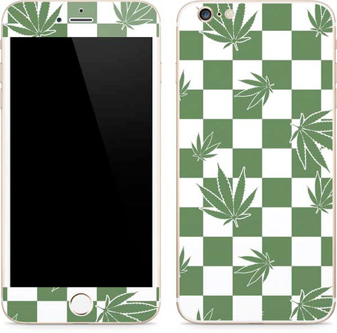Marijuana Green Checkered iPhone 6/6s Plus Skin