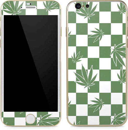 Marijuana Green Checkered iPhone 6/6s Skin
