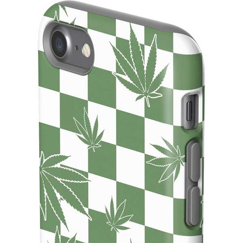 Marijuana Green Checkered iPhone SE (2nd & 3rd Gen) Pro Case