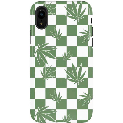 Marijuana Green Checkered iPhone XR Pro Case