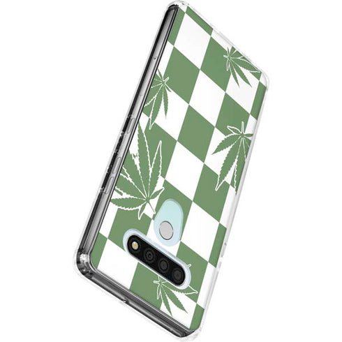 Marijuana Green Checkered LG Stylo 6 Clear Case