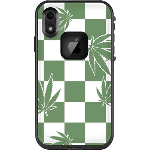 Marijuana Green Checkered LifeProof Fre iPhone Skin