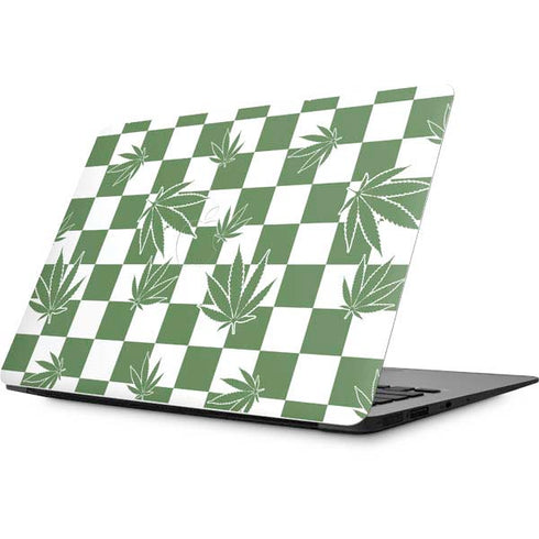 Marijuana Green Checkered Apple MacBook Skin