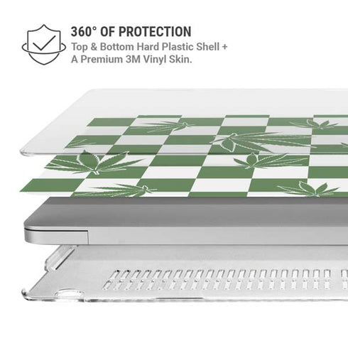 Marijuana Green Checkered MacBook Air 13in M1 (2021) Case plus Skin