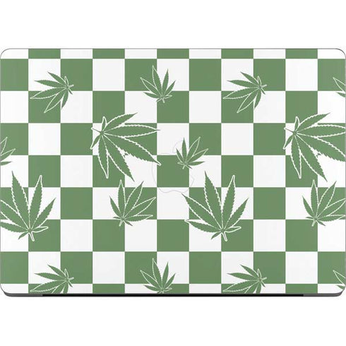 Marijuana Green Checkered MacBook Pro 14in (2021-24) Skin