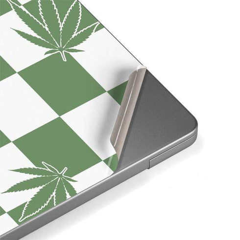Marijuana Green Checkered MacBook Pro 14in (2021-24) Skin