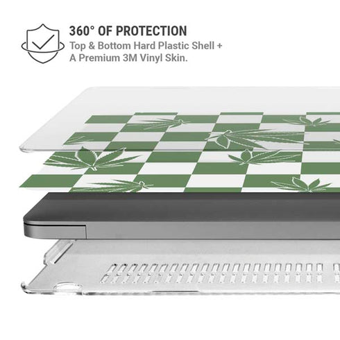 Marijuana Green Checkered MacBook Pro 16in (2021-25) Case plus Skin