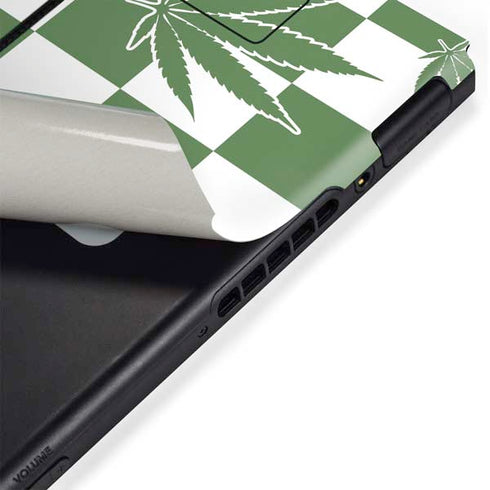 Marijuana Green Checkered Nintendo Switch Bundle Skin