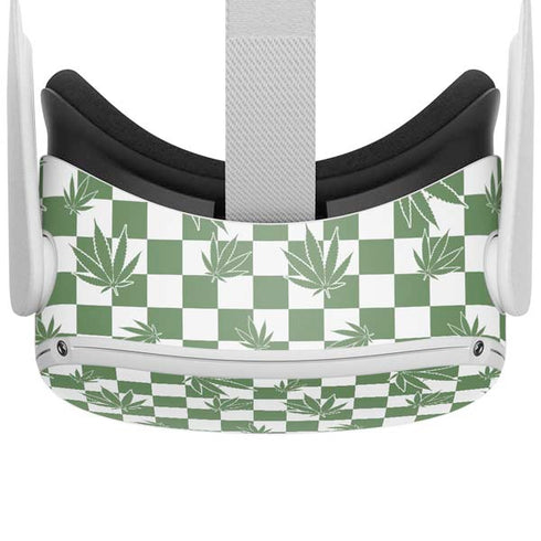 Marijuana Green Checkered Oculus Quest 2 Skin