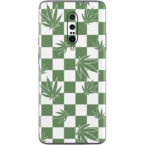 Marijuana Green Checkered OnePlus 7 Pro Skin