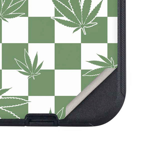 Marijuana Green Checkered Otterbox Defender iPhone Skin