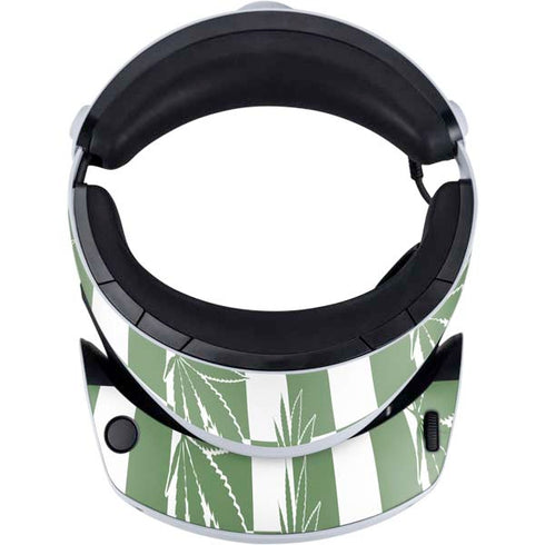 Marijuana Green Checkered PlayStation VR2 Skin