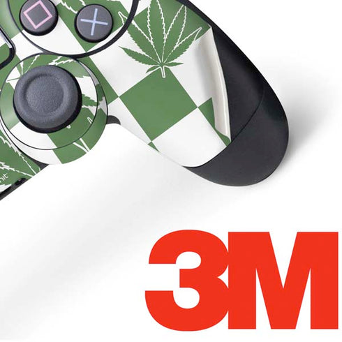 Marijuana Green Checkered PS4 Controller Skin