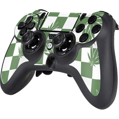 Marijuana Green Checkered PS4/PC SCUF Impact Controller Skin