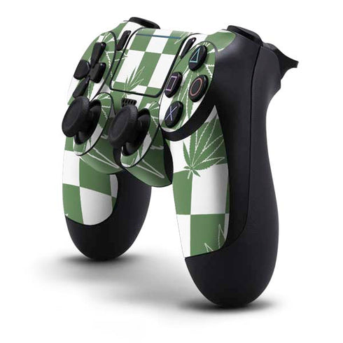 Marijuana Green Checkered PS4 Pro/Slim Controller Skin