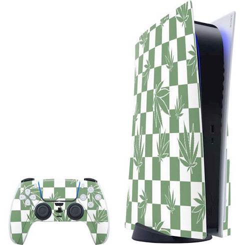 Marijuana Green Checkered PS5 Bundle Skin