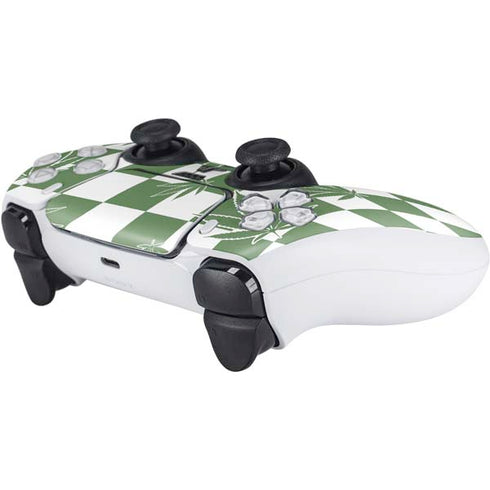 Marijuana Green Checkered PS5 Controller Skin