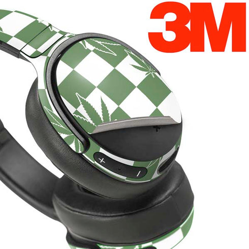 Marijuana Green Checkered Skullcandy Venue Skin