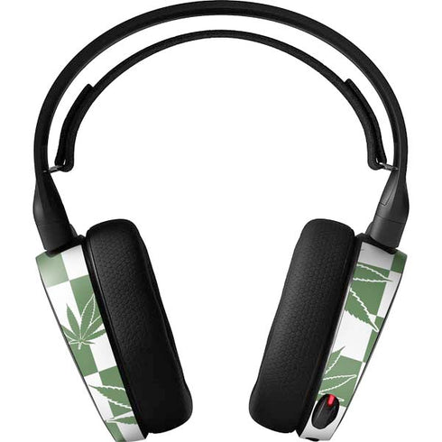 Marijuana Green Checkered SteelSeries Arctis 3 Skin