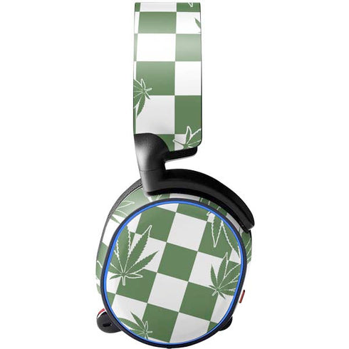 Marijuana Green Checkered SteelSeries Arctis 5 Skin