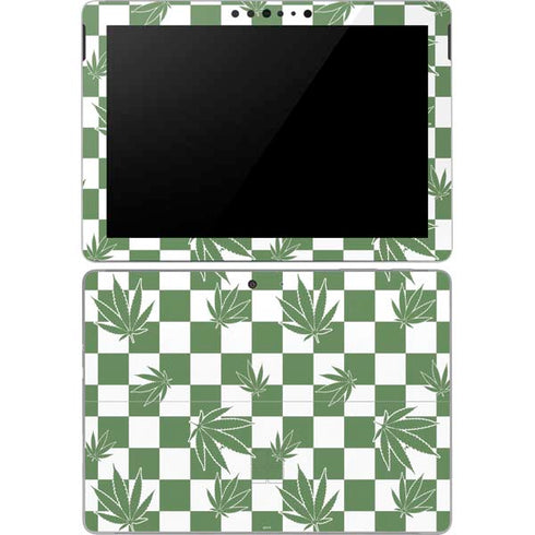 Marijuana Green Checkered Surface Go Skin