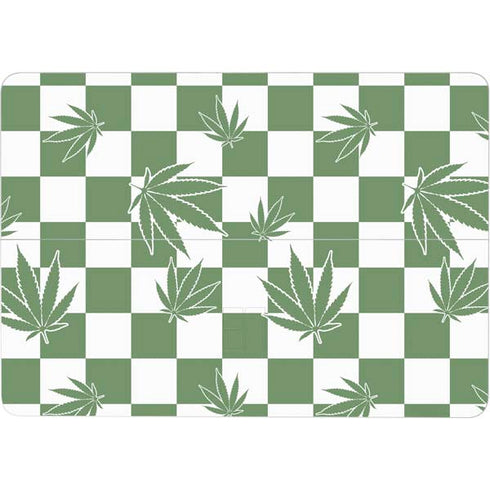 Marijuana Green Checkered Surface Laptop Studio Skin