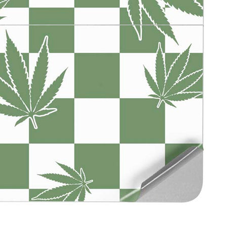 Marijuana Green Checkered Surface Laptop Studio Skin