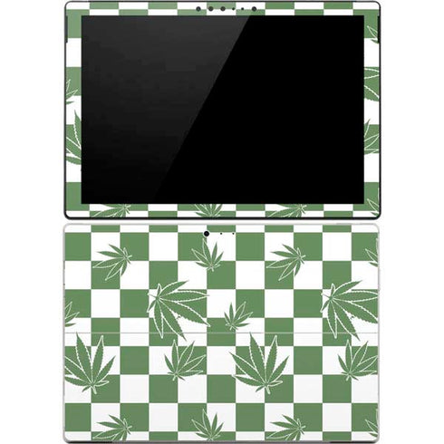 Marijuana Green Checkered Surface Pro 4 Skin