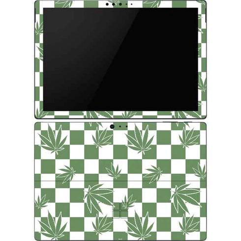 Marijuana Green Checkered Surface Pro 6 Skin