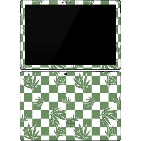 Marijuana Green Checkered Surface Pro 7 Skin