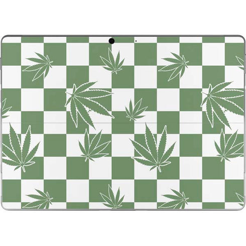 Marijuana Green Checkered Surface Pro 8 Skin