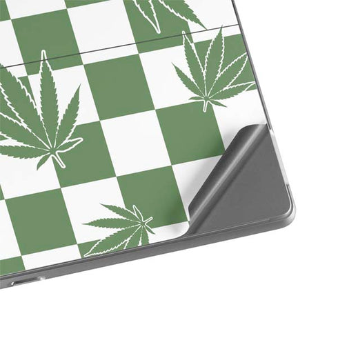 Marijuana Green Checkered Surface Pro 8 Skin