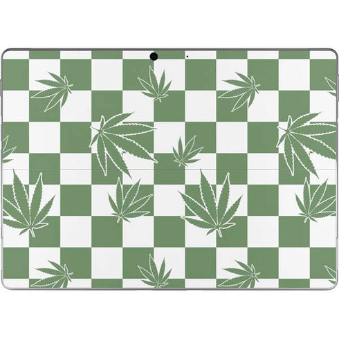 Marijuana Green Checkered Surface Pro 9 Skin