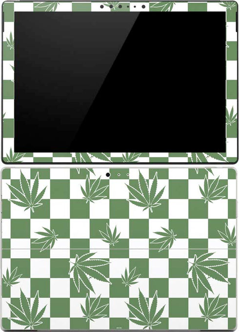 Marijuana Green Checkered Surface Pro (2017) Skin