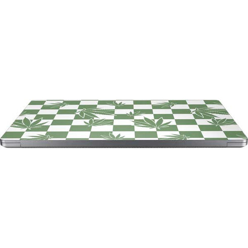 Marijuana Green Checkered Universal Laptop 11in (8.8 x 6.2in) Skin