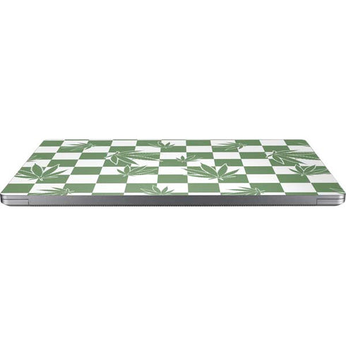 Marijuana Green Checkered Universal Laptop 12in (9.8 x 6.8in) Skin