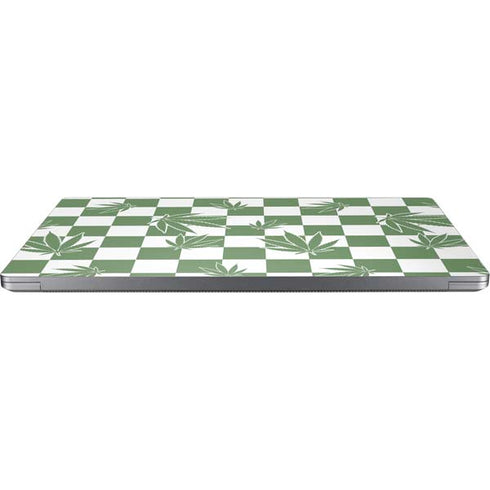 Marijuana Green Checkered Universal Laptop 13in (10.6 x 7.6in) Skin