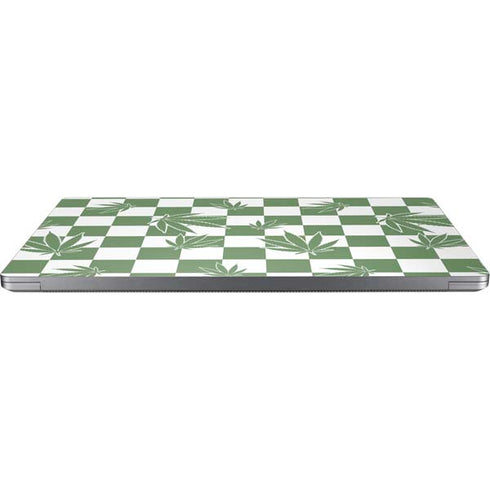 Marijuana Green Checkered Universal Laptop 14in (11.4 x 8.2in) Skin