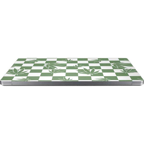Marijuana Green Checkered Universal Laptop 16.6in (13.4 x 9.7in) Skin