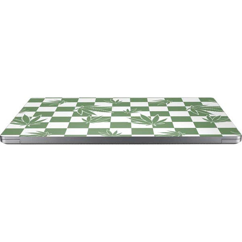 Marijuana Green Checkered Universal Laptop 18in (14.6 x 10.6in) Skin