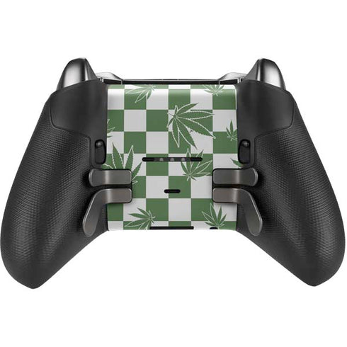 Marijuana Green Checkered Xbox Elite Wireless Controller Series 2 Skin
